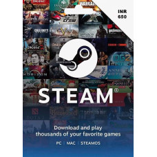 Steam Gift Card 650 INR INDIA